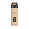 Una fotografia professionale del prodotto del flacone di deodorante Lattafa Pride Eternal Vanille (200 ml), che mette in evidenza il suo design elegante e il marchio premium ed elegante della collezione Lattafa Pride su uno sfondo pulito e moderno.