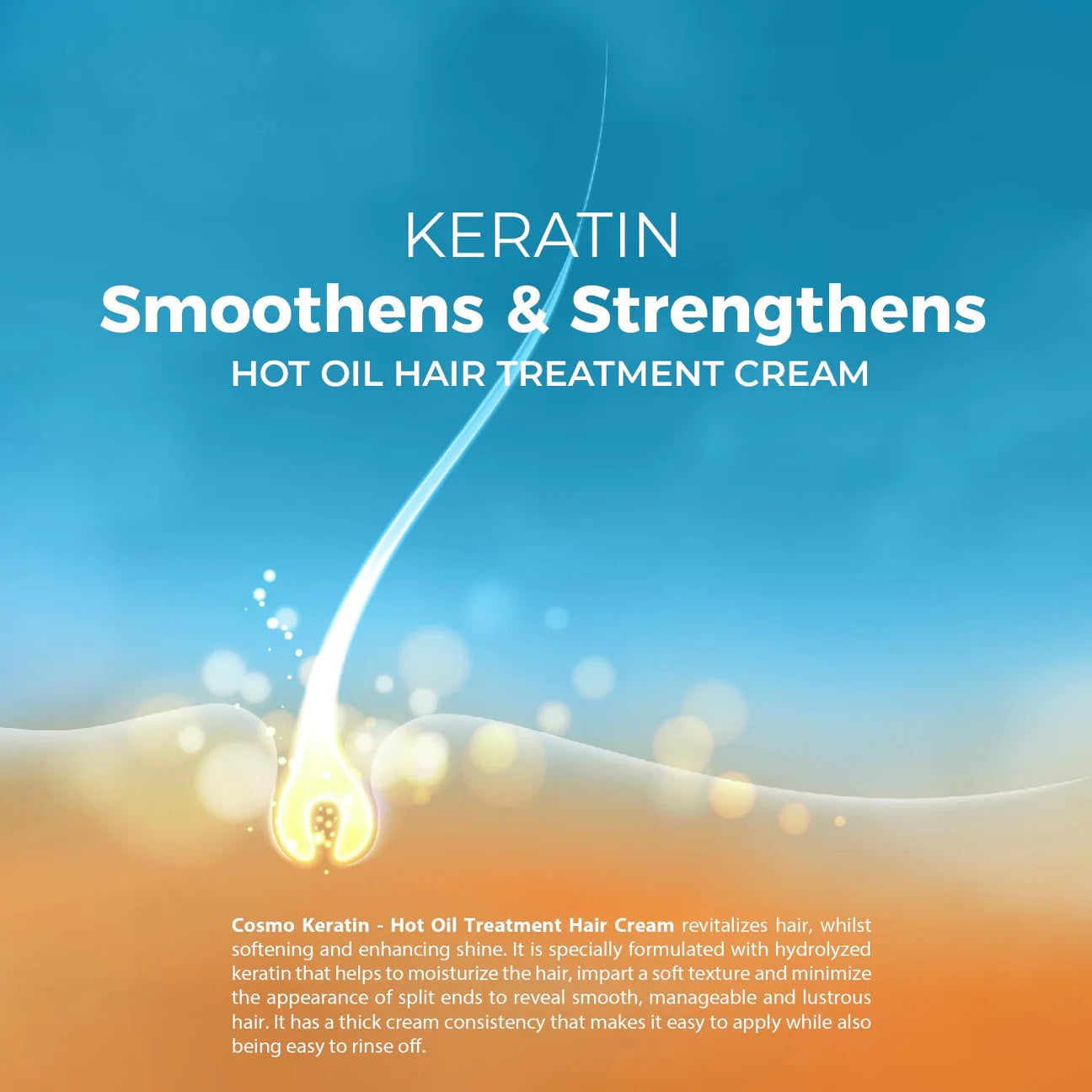 Hot Oil Hair Treatment Cream Keratin Oil 1000ml by Cosmo